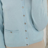 100% cashmere steel button pocket cardigan_sky blue (6653762863222)