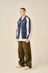 VINTAGE PINTUCK COTTON PANTS - KHAKI