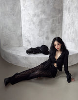 lace see-through skirt leggings pants
