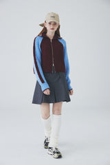 ダブルラップミニプリーツスカート / Double Lap Mini Pleated Skirt [Grey]