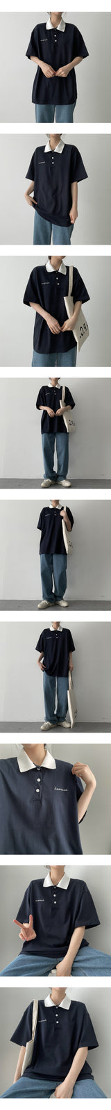 ハーモニーエンブロイダードカラーショートスリーブシャツ / Harmony embroidered collar short sleeve shirt
