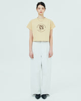ROMAN TYPO LOGO TSHIRT-BEIGE (6681177325686)