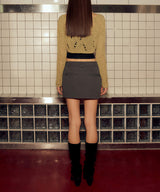 ネッティングクロップドセーター / NETTING CROPPED SWEATER (LIGHT KHAKI)