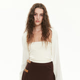 キルシーニットクロップ丈トップセット／KIRSH KNIT CROP TOP SET [IVORY]