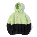 Classic Color Block Fleece Hoodie - Lightgreen (6624434421878)