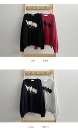ハローキャットスウェットシャツ / Hello, cat sweatshirt