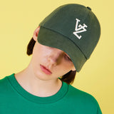 Monogram Applique Over Fit Washing Ball Cap Green