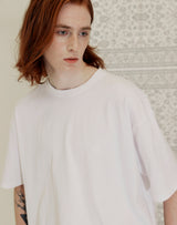 YELLOW TAP OVERSIZED T-SHIRT WHITE (6691421290614)