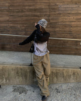 Crop hood knit
