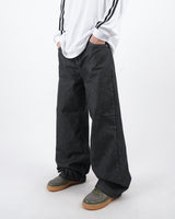 アクとノンフェードワイドデニムジーンズ / act non-fade wide denim jeans 3color