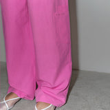 フリーサイズカーゴパンツ / FREE SIZE CARGO PANTS (PINK)