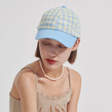 Classic check Ball-cap [Light blue] (6679671898230)