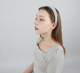 モダンストライプヘアバンド / Modern Stripe HairBand Ivory