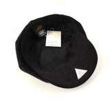 Corduroy Black Newsboy Cap (6590337384566)