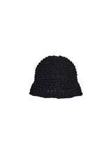 【OUTLET】COTTON PAPER KNIT BUCKETHAT BLACK