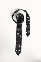 ローズサテンタイ / ROSE SATIN TIE #BLACK