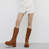 Sophie Velvet Square Long Boots