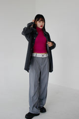ウォッシュドデニムシャツジャケット / washed black denim shirt jacket