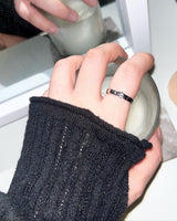 Silver star thin ring