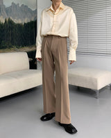 ルモンチェーンビッグカラーカフスシャツ / MO Le Mans Chain Big Collar Cuffs Shirt (2 colors)