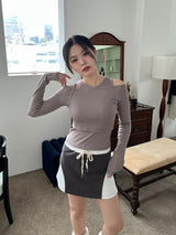 カラーマッチングトレーニングスカート/Color matching training skirt (2color)