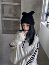 A beanie with cat ears