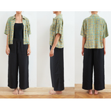[Hawaiian Crop Shirt] Reef Check - Beige (6626229715062)