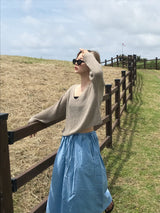 Dense V neck knit
