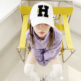 H-BALL CAP_WHITE (6688618905718)
