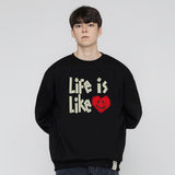 [UNISEX] テープハートスマイルスウェットシャツ