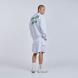 SCRIPT LOGO PRINTING SWEAT SHIRT LIME