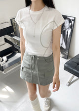 ナイロンローストリングミニスカート / nylon low string mini skirt