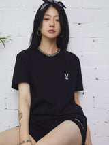 ムーンバニーTシャツ/MOON BUNNY T-SHIRT BLACK (6586882687094)