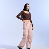 NYLON PARACHUTE TROUSER (PINK)