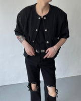 ミュファダメージカッティングデニム / MG617 Mufa Damage Cutting Denim (2 colors)
