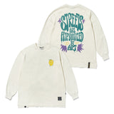 20 SMILE OVERSIZED LONG SLEEVES T-SHIRTS IVORY / BLACK (4626279858294)