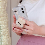 ジャイアントバニーダンダンジェリーハードアイフォンケース/Giant Bunny Dung dung Jelly Hard phone case beige