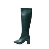 ブロックヒールロングブーツ/Block Heel Long Boots(Deep Green)
