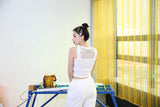 メッシュスリーブレストップ/TOP(6518) mesh sleeveless top