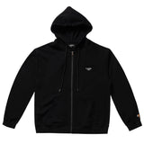 オーバーフィットプリンティングフードジップアップ/OVERFIT PRINTING HOOD ZIP-UP-BLACK