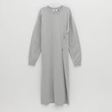 (OP-6147)SHIRRING LOOSE FIT LONG KNIT DRESS