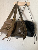 Minte Eyelet Strap Leather Big Shoulder Crossbag