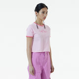 ラビットエモジクロップTシャツ / PINK RABBIT EMOJI CROP T-SHIRT