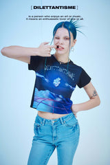パープルハートクロップTシャツ / PURLPLE HEART CROP T