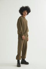 MSKN2ND LOGO SWEATPANTS KHAKI (6608583000182)