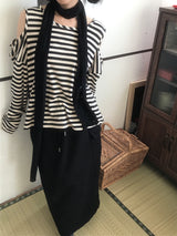 Daily slit cargo bendable long skirt