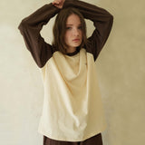 ベージュラグランロングスリーブ