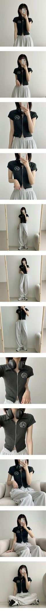 RC 2ウェイカラー半袖ジップアップ / RC2way collar short-sleeved zip-up