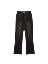 CHERRY SPAN SLIM-FIT DENIM PANTS [BLACK]