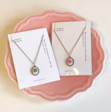 フラワーペンダントネックレス (2 Designs)